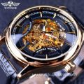 Fashion Black Golden Star Luxury Design Clock WINNER Mens Watch Top Brand Luxury Mechanical Skeleton Watch Relogio Masculino